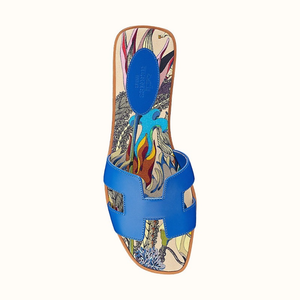 Hermes Oran Sandal Royal Blue